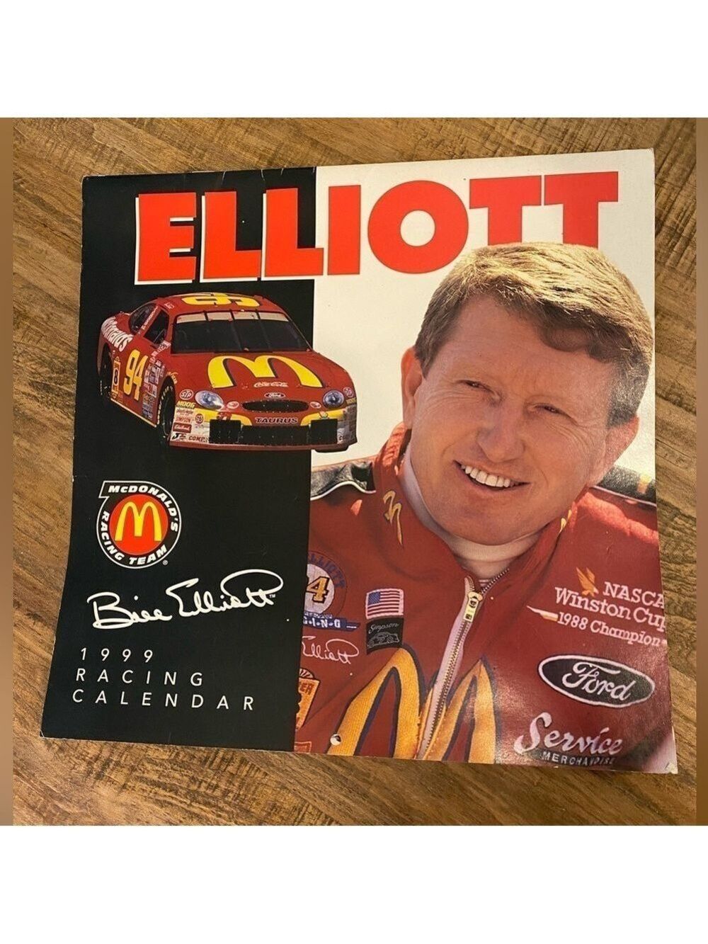 Vintage 1999 Bill Elliott Racing Calendar. Excellent Pre owned condition.